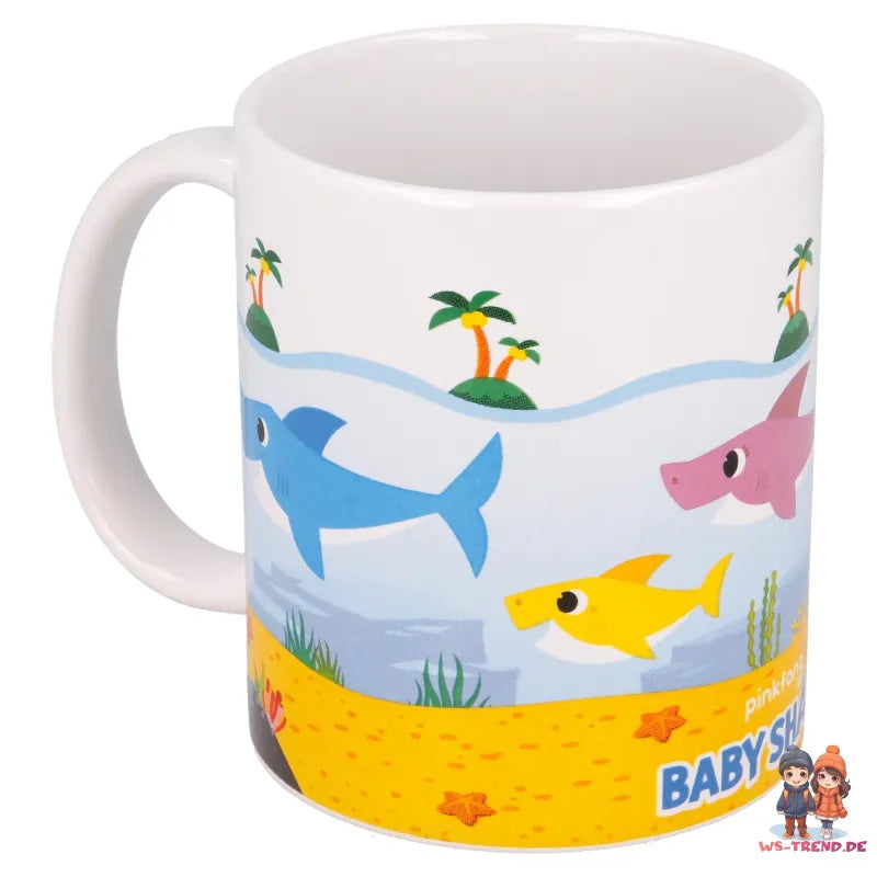 Baby Shark Haie Teetasse Tasse Kaffeetasse Geschenkidee 325 ml - WS-Trend.de