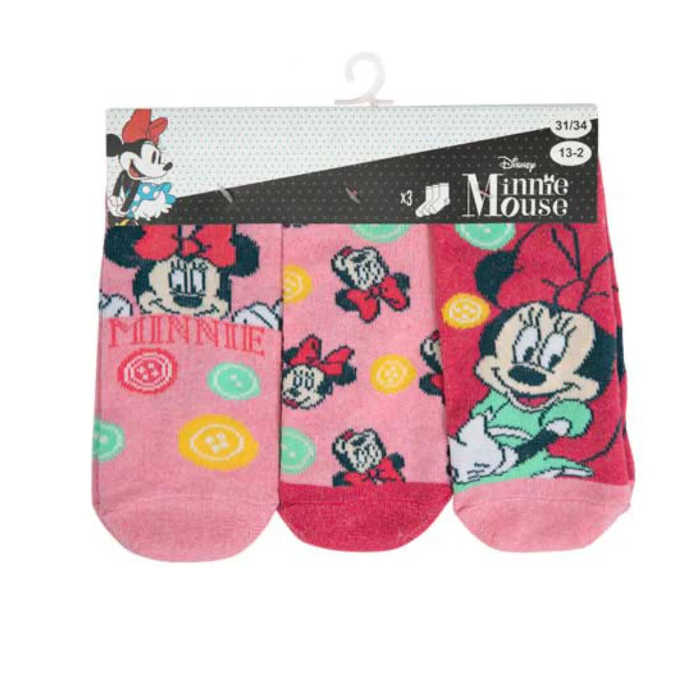 Disney Minnie Maus 6-er Pack Kinder Mädchen kurze Socken - WS-Trend.de Pink Rosa Gr. 23 bis 34