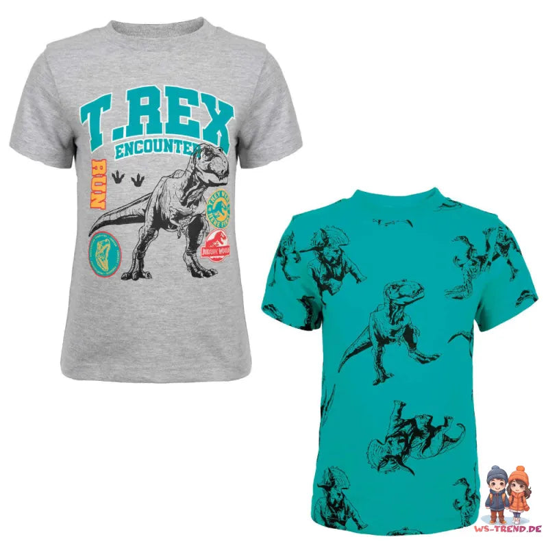 Jurassic World T-Rex Kinder Jungen kurzarm T-Shirt Shirt - WS-Trend.de 92-128