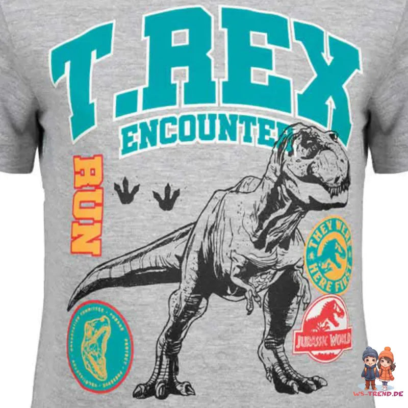 Jurassic World T-Rex Kinder Jungen kurzarm T-Shirt Shirt - WS-Trend.de 92-128