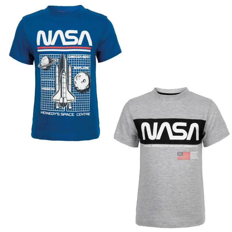 NASA Space Center Kinder Jungen 2er Set kurzarm T-Shirt - WS-Trend.de Gr. 92-128
