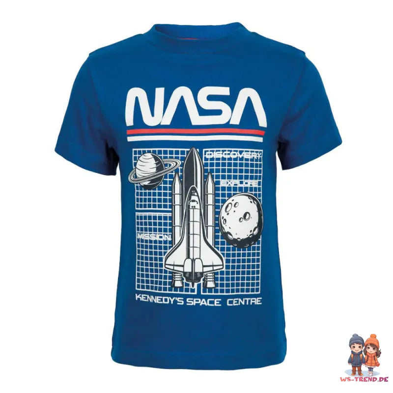 NASA Space Center Kinder Jungen 2er Set kurzarm T-Shirt - WS-Trend.de Gr. 92-128
