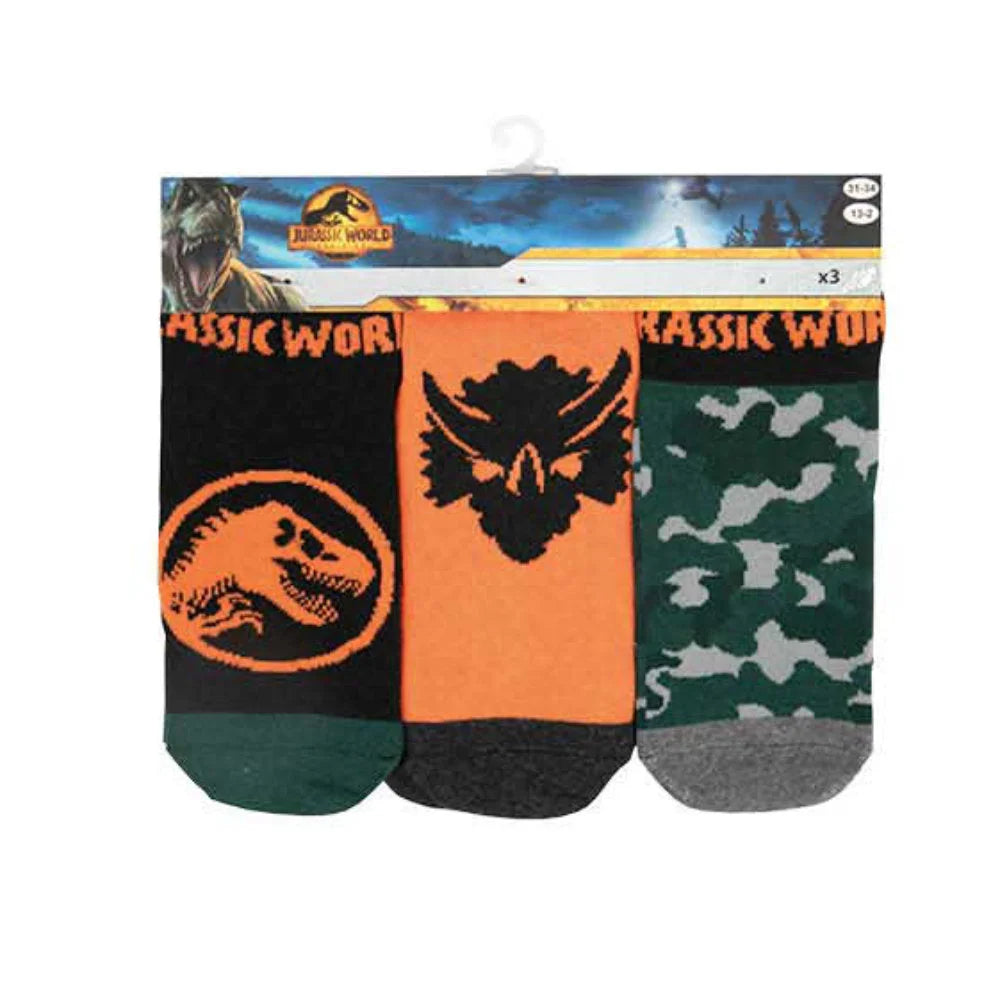 Jurassic World Dinos 6-er Pack Kinder Jungen Socken Sneaker - WS-Trend.de Gr. 23 bis 34