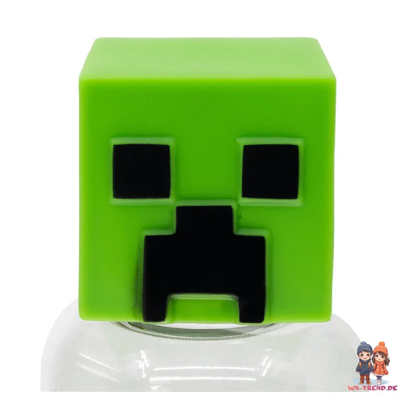 Minecraft Creeper Trinkflasche mit 3D Deckel - WS-Trend.de Kinder - 560 ml