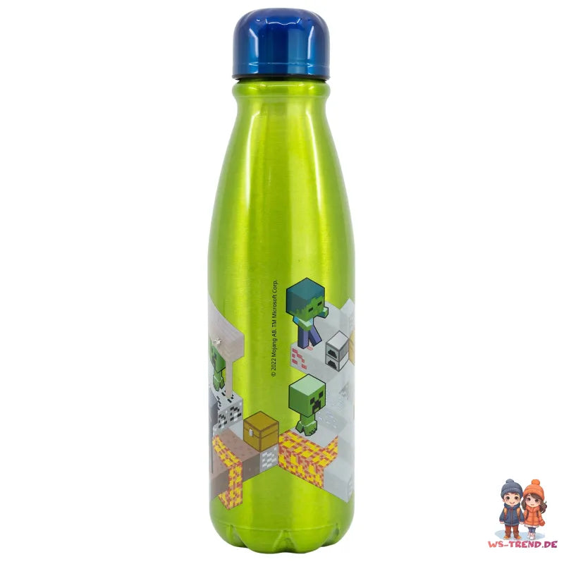 Minecraft Creeper Kinder Aluminium Trinkflasche Wasserflasche Flasche 600 ml - WS-Trend.de