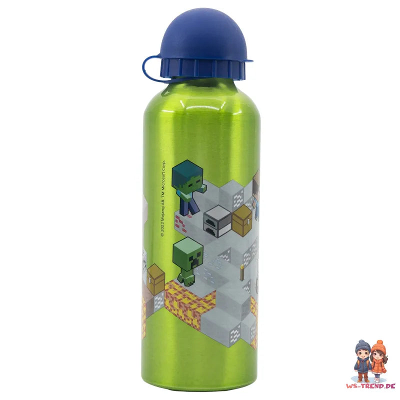 Minecraft Creeper Kinder Aluminium Trinkflasche Wasserflasche Flasche 530 ml WS Trend.de