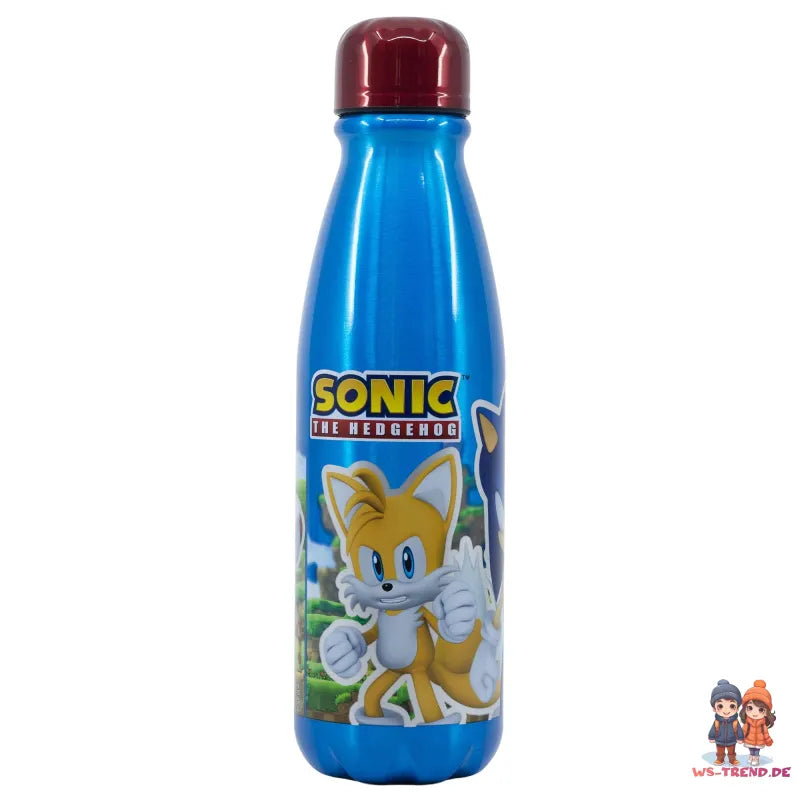 Sonic The Hedgedog ALU Sportflasche Wasserflasche Trinkflasche Flasche 600 ml - WS-Trend.de