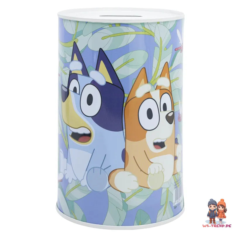 Bluey Bingo Kinder XL Spardose Sparschwein aus Weißblech 1000 ml WS Trend.de