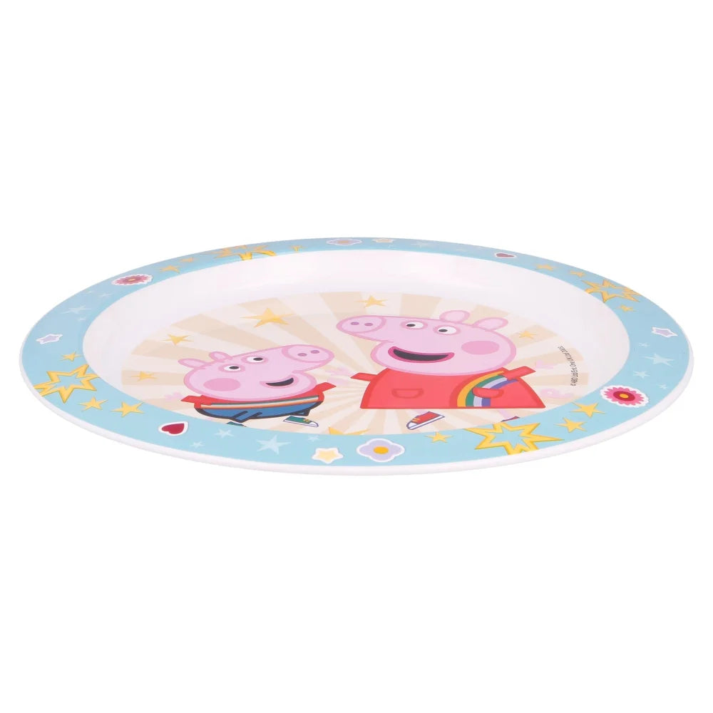 Peppa Wutz Kinder Geschirr-Set 3 teilig Becher Teller Schüssel - Molly George - WS-Trend.de