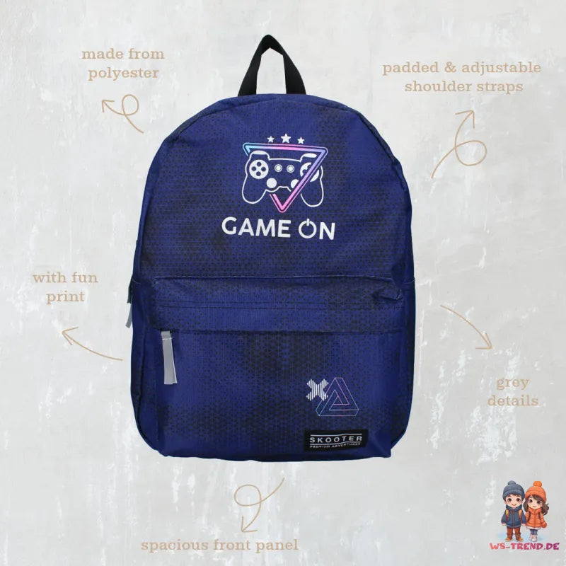 Gamer Zocker Jungen Rucksack Schultasche Backpack 39 x 29 x12 cm - WS-Trend.de