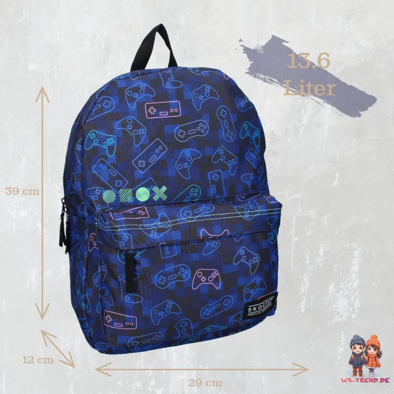 Gamer Zocker Jungen Rucksack Schultasche Backpack 39 x 29 x12 cm - WS-Trend.de