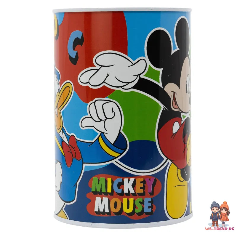 Disney Mickey Maus Goofy Donald Kinder XL Spardose aus Weißblech 1000 ml - WS-Trend.de
