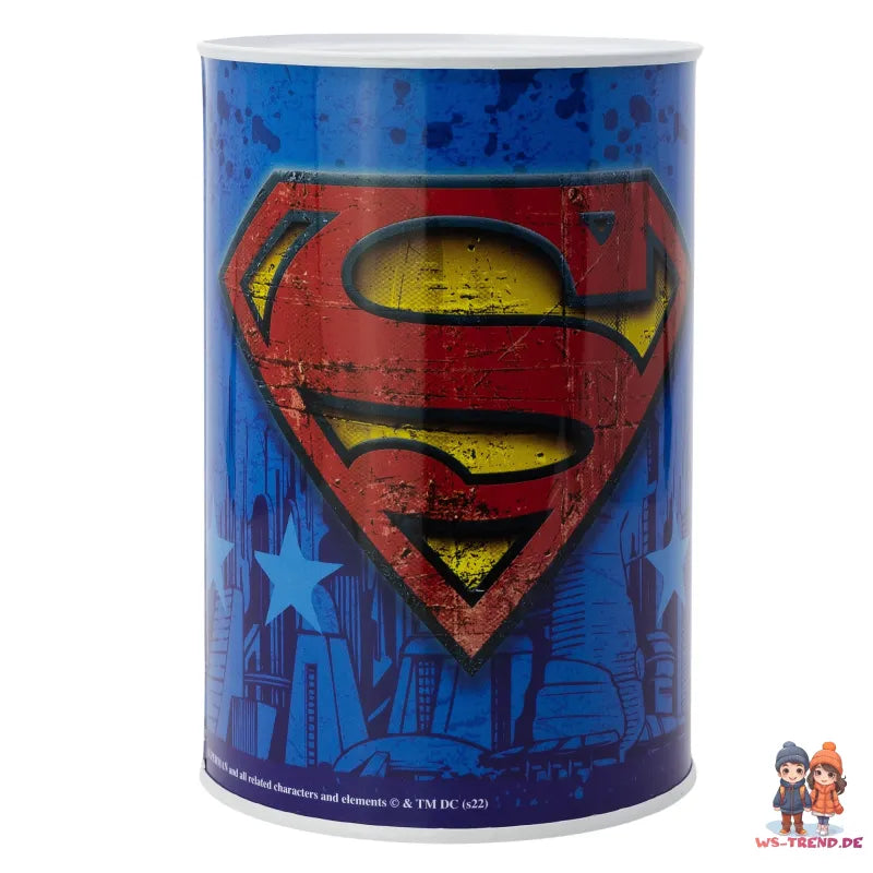 DC Comics Superman Kinder XL Spardose aus Weißblech 1000 ml - WS-Trend.de