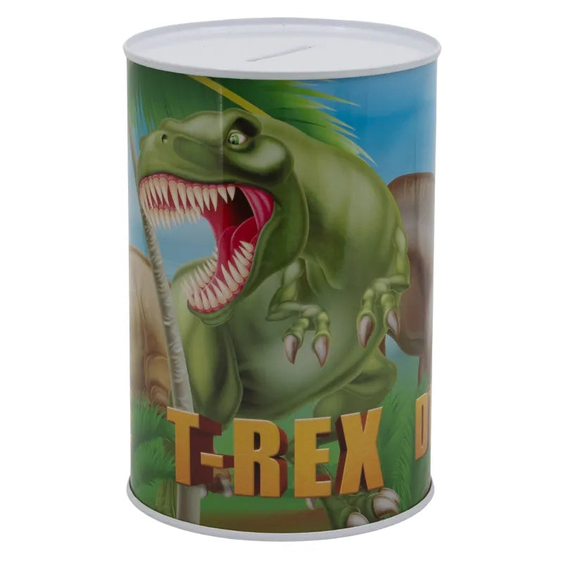 Dinosaurier Dinos T-Rex Kinder XL Spardose aus Weißblech 1000 ml - WS-Trend.de