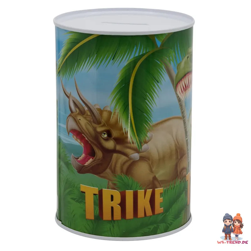 Dinosaurier Dinos T-Rex Kinder XL Spardose aus Weißblech 1000 ml - WS-Trend.de