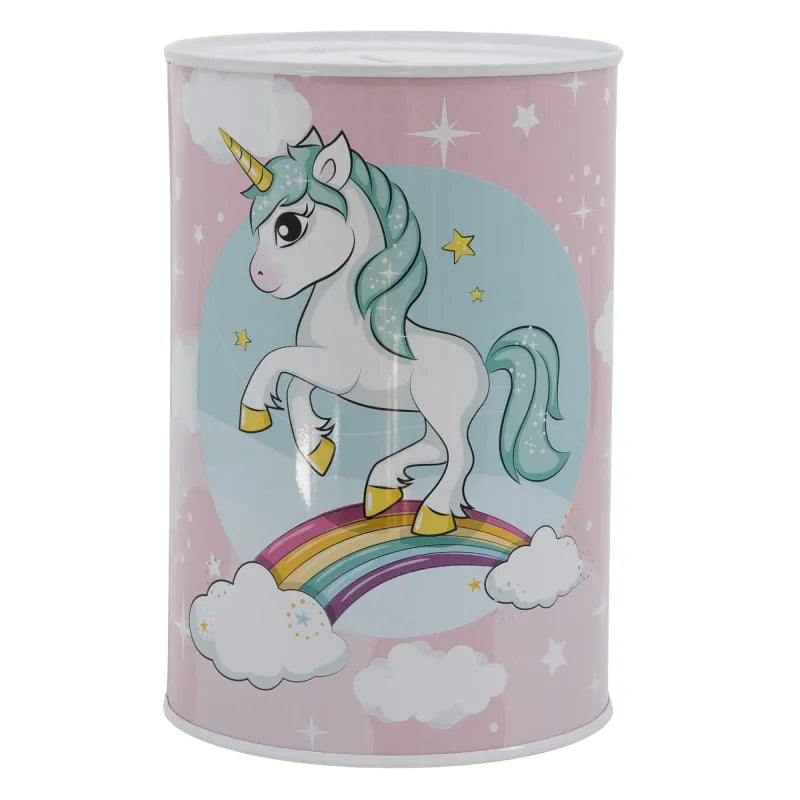 Kleines Einhorn Unicorn Kinder XL Spardose Sparschwein aus Weißblech 1000 ml - WS-Trend.de