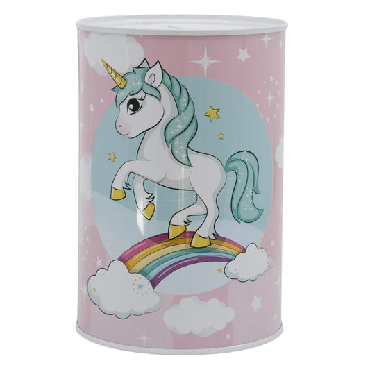 Kleines Einhorn Unicorn Kinder XL Spardose Sparschwein aus Weißblech 1000 ml - WS-Trend.de