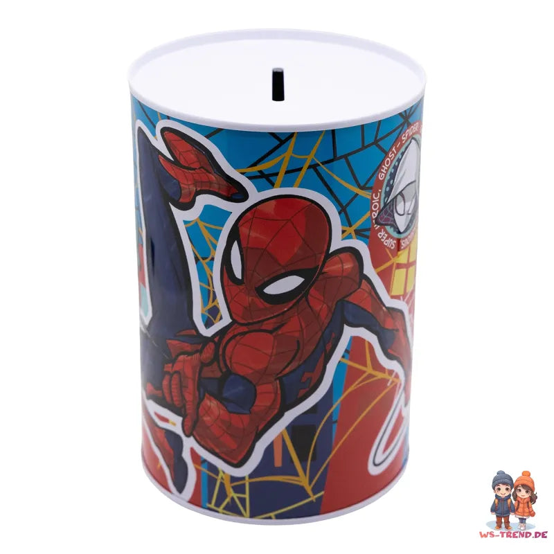 Marvel Spiderman Kinder Jungen XL Spardose Sparschwein aus Weißblech - WS-Trend.de