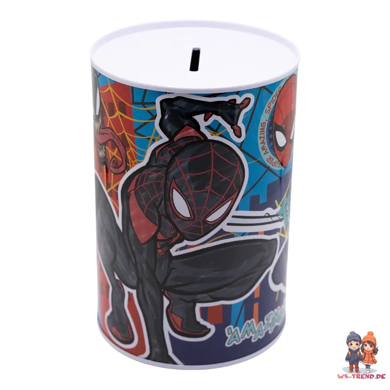 Marvel Spiderman Kinder Jungen XL Spardose Sparschwein aus Weißblech - WS-Trend.de