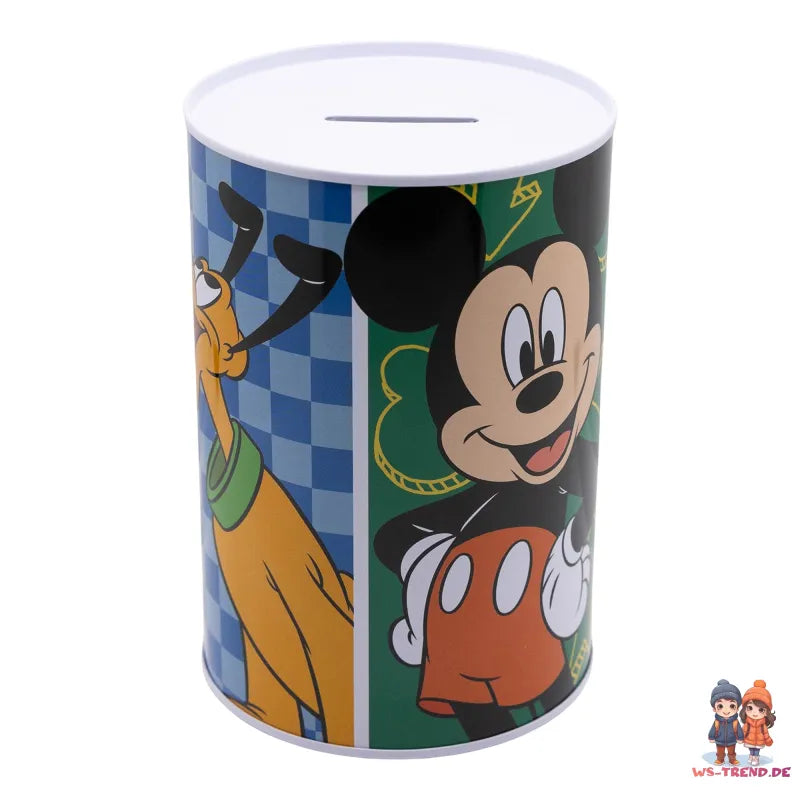 Disney Mickey Maus Goofy Pluto Kinder XL Spardose aus Weißblech 1000 ml - WS-Trend.de