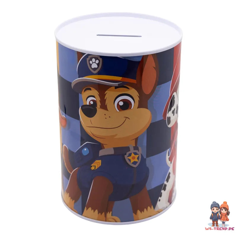 Paw Patrol Chase Marshall Rubble Kinder XL Spardose aus Weißblech 1000 ml - WS-Trend.de