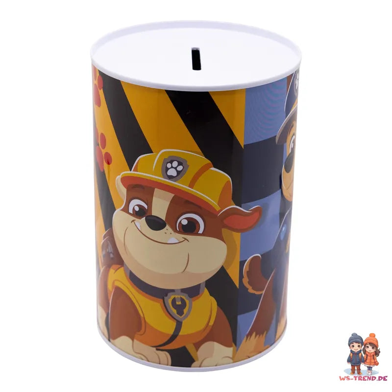 Paw Patrol Chase Marshall Rubble Kinder XL Spardose aus Weißblech 1000 ml - WS-Trend.de
