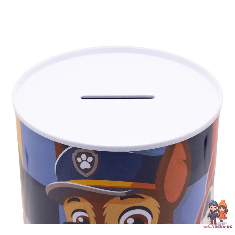 Paw Patrol Chase Marshall Rubble Kinder XL Spardose aus Weißblech 1000 ml - WS-Trend.de
