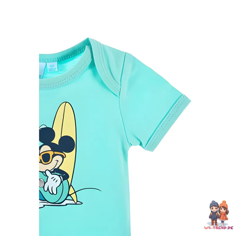 Disney Mickey Maus Baby 2er Set kurzarm Body Strampler - WS-Trend.de Gr. 68 - 86 Baumwolle