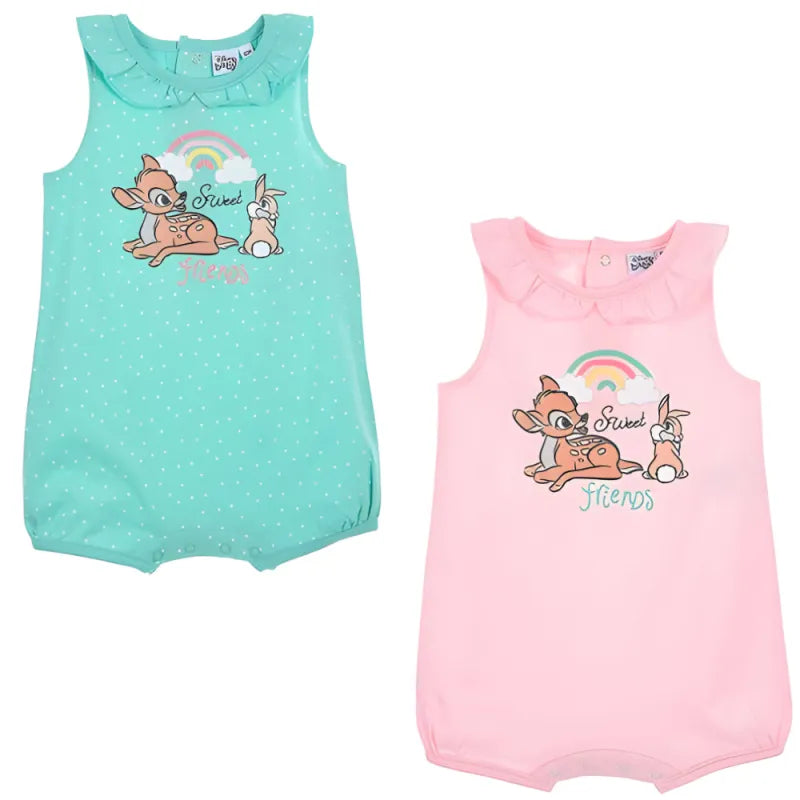Disney Bambi Baby Kleinkind kurzarm Body Strampler WS Trend.de Gr. 68 86 Bio Baumwolle