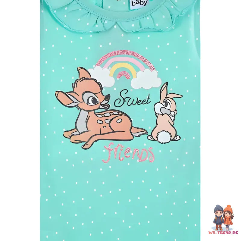 Disney Bambi Baby Kleinkind kurzarm Body Strampler WS Trend.de Gr. 68 86 Bio Baumwolle