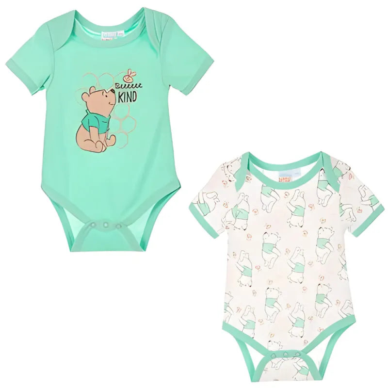 Disney Winnie der Pooh Baby Kleinkind 2er Set kurzarm Body Strampler - WS-Trend.de Gr. 68 - 86