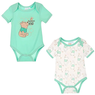 Disney Winnie der Pooh Baby Kleinkind 2er Set kurzarm Body Strampler - WS-Trend.de Gr. 68 - 86