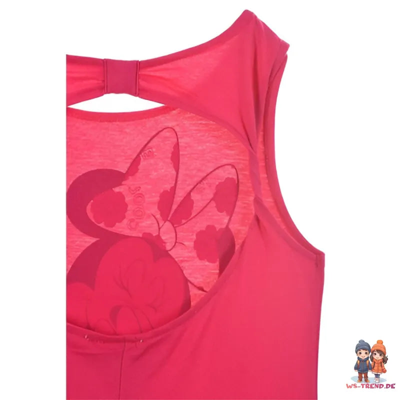 Disney Minnie Maus Kinder Mädchen Kleid Sommerkleid - WS-Trend.de langarm Glitzer Blau Rosa 98 bis 128 Baumwolle