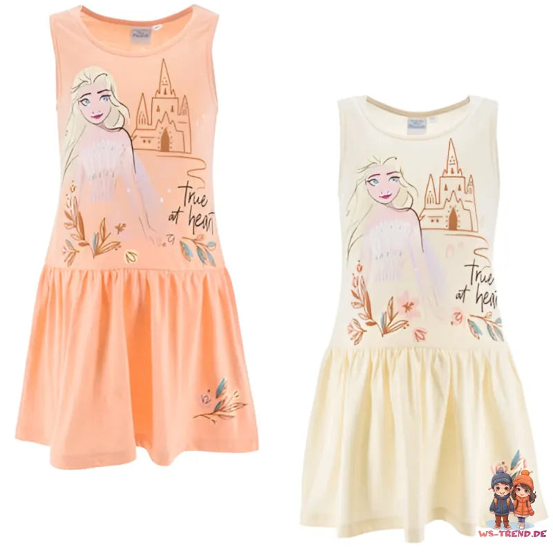 Disney Die Eiskönigin Elsa Kinder Kleid Sommerkleid - WS-Trend.de 104-128 100% Baumwolle