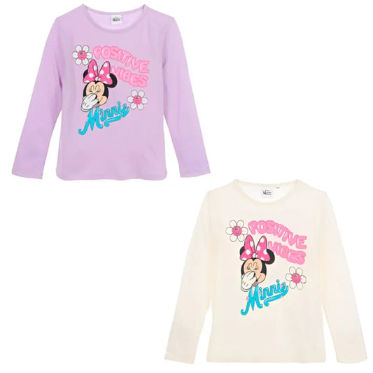 Disney Minnie Maus Kinder Mädchen langarm T-Shirt Shirt - WS-Trend.de 98 bis 128 Baumwolle