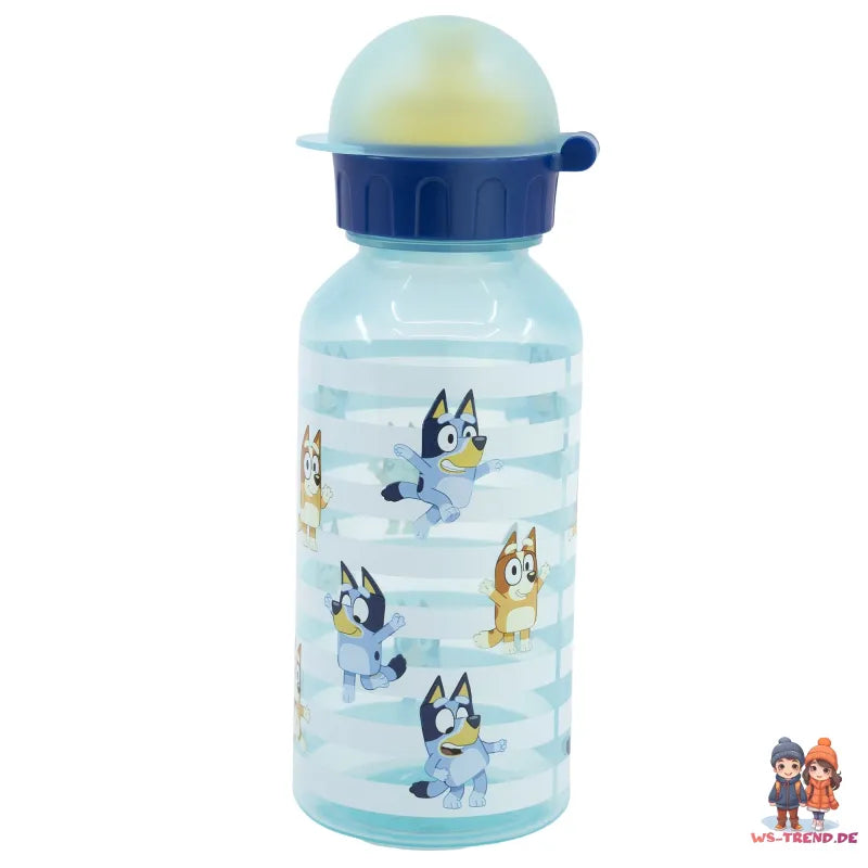 Bluey Bingo Kinder 4 teiliges Set 3 Kammern Brotdose Trinkflasche 370 ml Besteck WS Trend.de