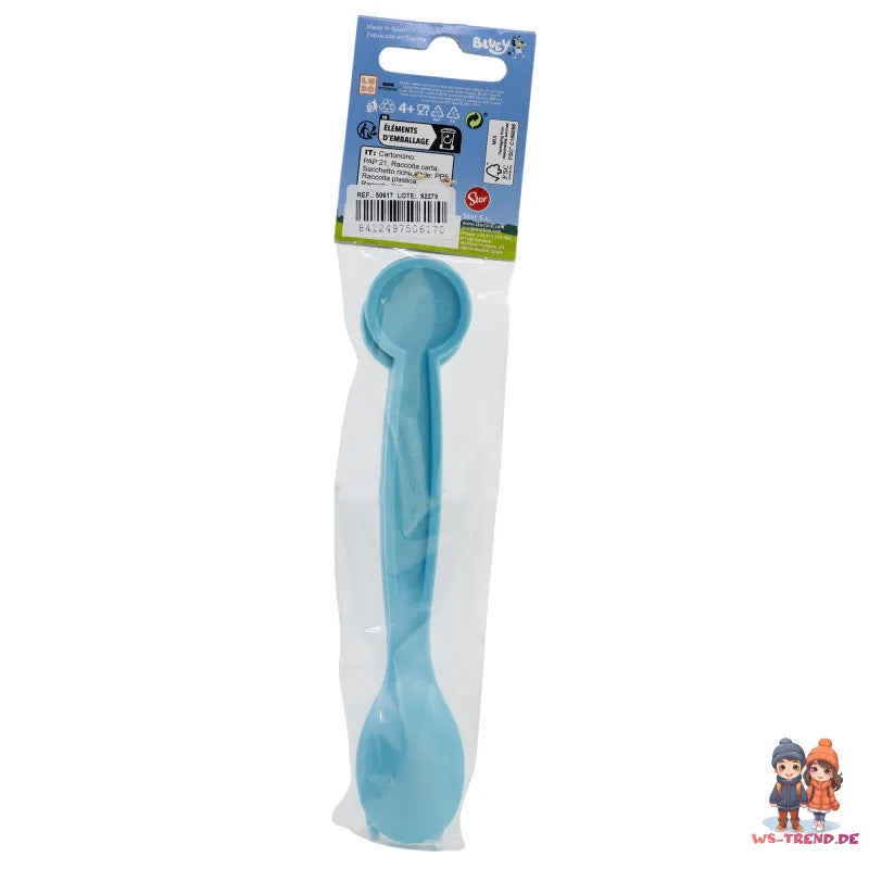 Bluey Bingo Kinder 4 teiliges Set 3 Kammern Brotdose Trinkflasche 370 ml Besteck WS Trend.de