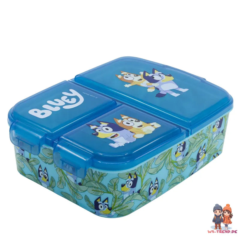 Bluey Bingo Kinder 2 teiliges Set Brotdose mit 3 Kammern Trinkflasche - WS-Trend.de