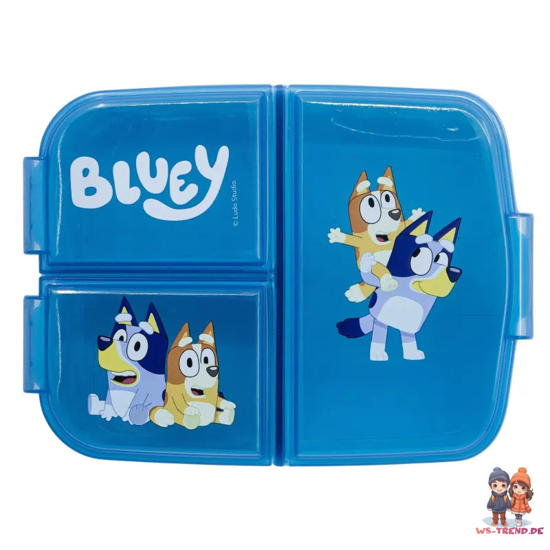 Bluey Bingo Kinder 2 teiliges Set Brotdose mit 3 Kammern Trinkflasche - WS-Trend.de
