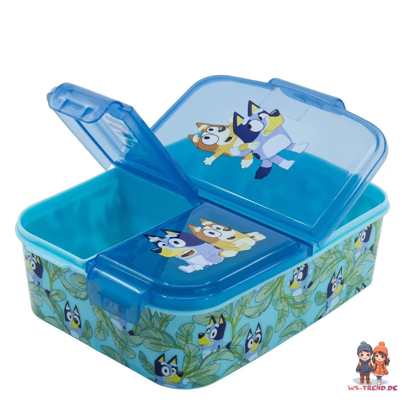 Bluey Bingo Kinder 2 teiliges Set Brotdose mit 3 Kammern Trinkflasche - WS-Trend.de