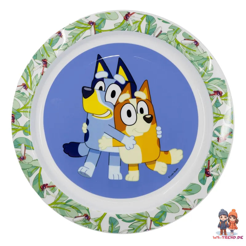 Bluey und Bingo Kinder Geschirr-Set 3 teilig Becher 430 ml Teller Schüssel - WS-Trend.de