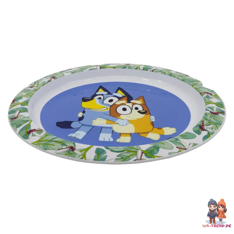 Bluey und Bingo Kinder Geschirr-Set 3 teilig Becher 430 ml Teller Schüssel - WS-Trend.de