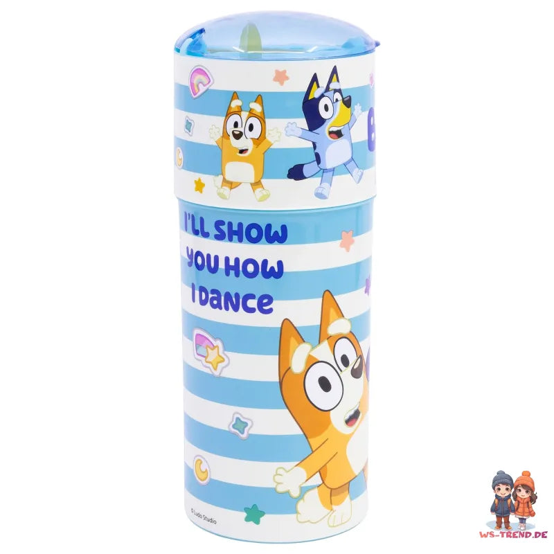 Bluey Bingo Kinder Wasserflasche Trinkflasche Flasche 350 ml Staubschutzdeckel - WS-Trend.de