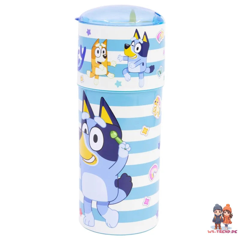 Bluey Bingo Kinder Wasserflasche Trinkflasche Flasche 350 ml Staubschutzdeckel - WS-Trend.de
