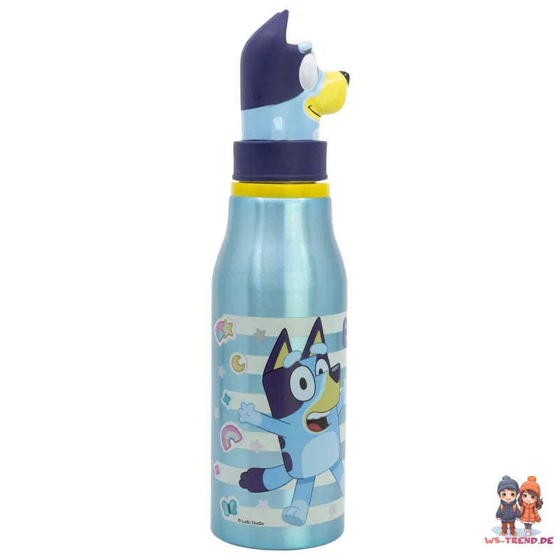 Bluey Bingo 3D Kopf Kinder Aluminium Wasserflasche Trinkflasche Flasche 690 ml - WS-Trend.de