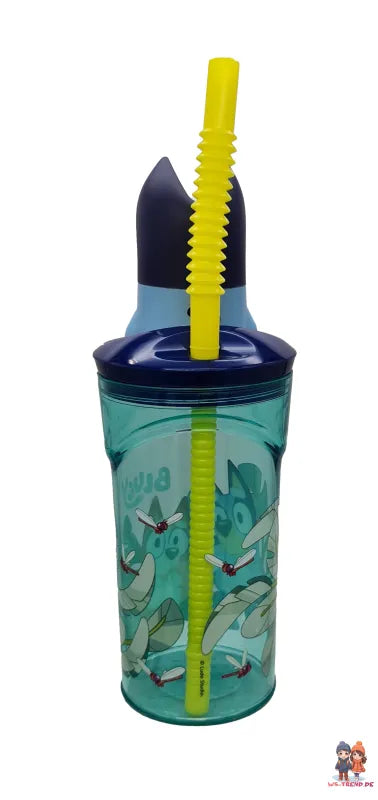 Bluey 3D Deckel Kinder Trinkbecher Becher mit integriertem Halm 360 ml - WS-Trend.de