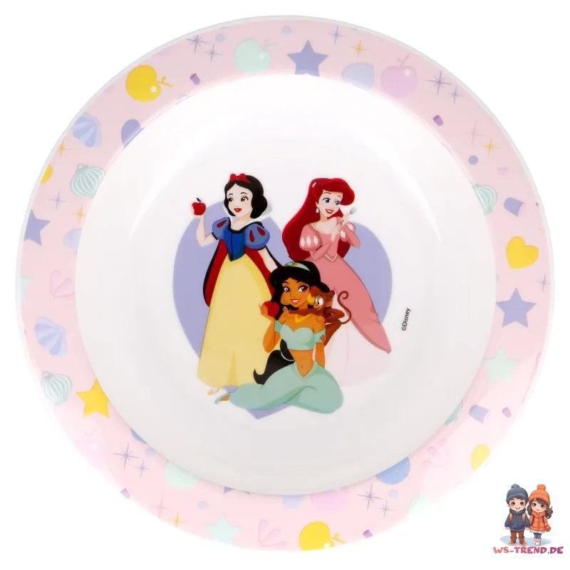 Disney Prinzessinnen Arielle Kinder Geschirr-Set 3 teilig Becher Teller Schüssel - WS-Trend.de