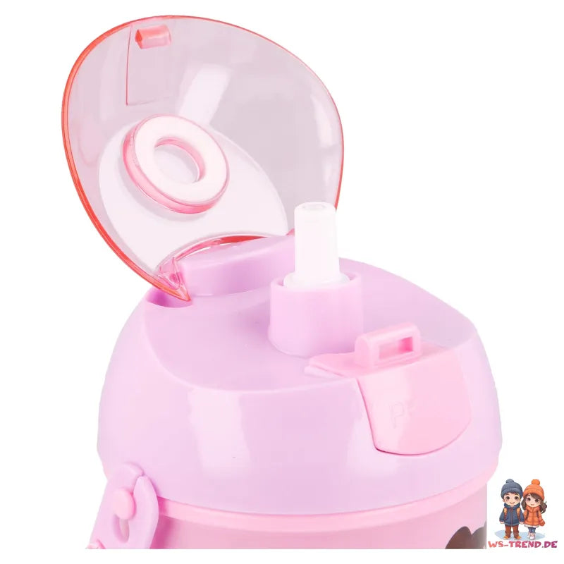 Disney Prinzessin Trinkflasche Flasche mit Trinkhalm Gurt 450 ml - WS-Trend.de Wasserflasche