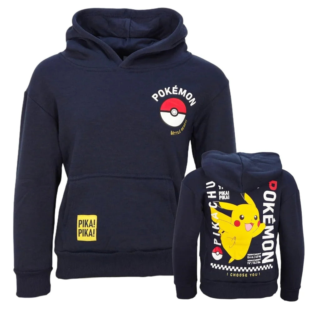 Pokemon Pikachu Kinder Jungen Hoodie Pulli Gr. 98 bis 128 - WS-Trend.de