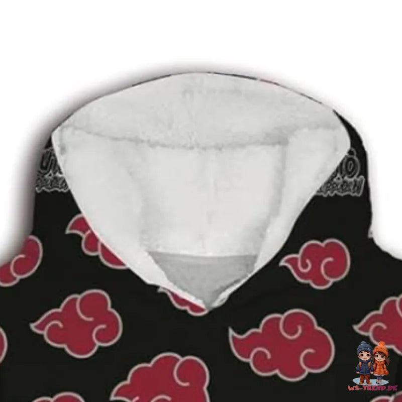 Anime Naruto Shippuden Herren Kuschelponcho Kuscheldecke mit Ärmeln Kapuze - WS-Trend.de